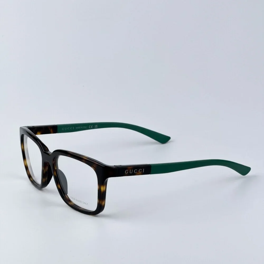 Gucci GG1738O 003 BRAND NEW Eyeglasses Havana Green Unisex Square